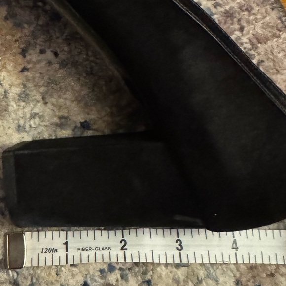 🇮🇹 Gucci - SIZE 40 309774 CGX10 1000 KID SUEDE NAPPA CHARLOT, black block heel - Picture 15 of 15